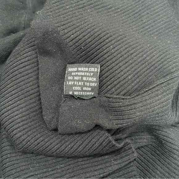 Bogari Black V-Neck Button Front & Sleeve Women's Cardigan Sweater Shirt Top - Picture 10 of 10